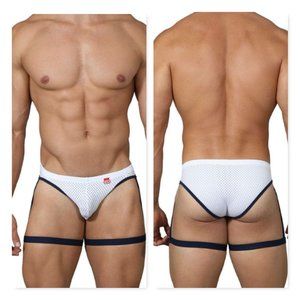 White Garter Briefs